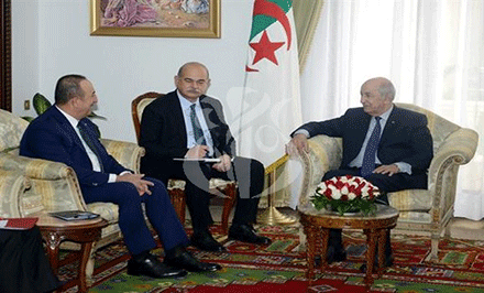 رئيس الجمهورية عبد المجيد تبون يستقبل وزير الشؤون الخارجية التركي 