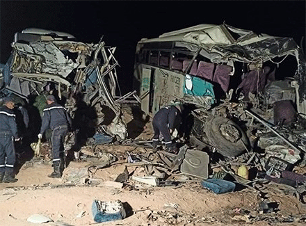 الوادي: 12 حالة وفاة و46 جريح في حادث مرور
