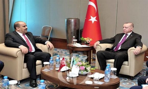 الرئيس أردوغان يستقبل رئيس المجلس الشعبي الوطني