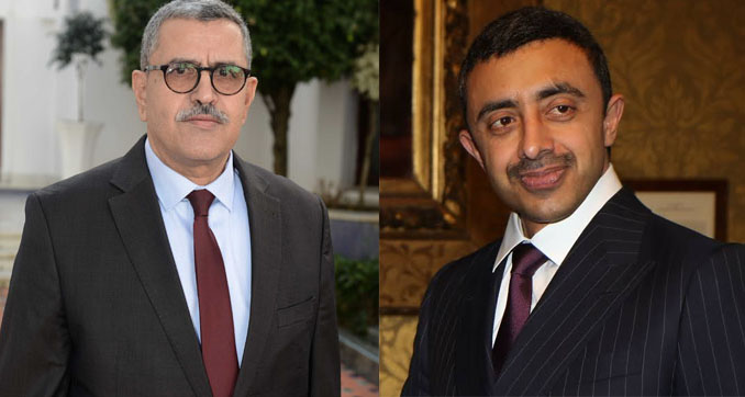 السيد جراد يستقبل وزير الشؤون الخارجية والتعاون الدولي الإماراتي 