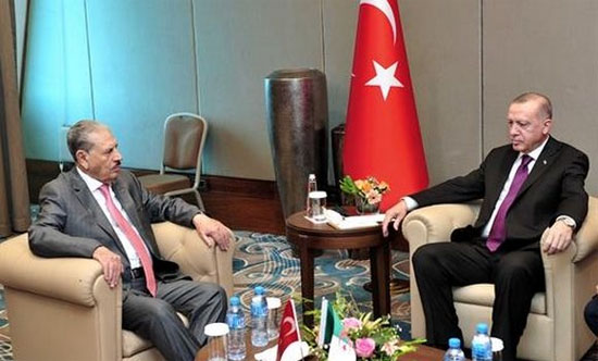 الرئيس أردوغان يستقبل رئيس مجلس الأمة بالنيابة صالح قوجيل 