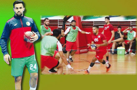  لاعب منتخب كرة اليد رضا عريب للنصر