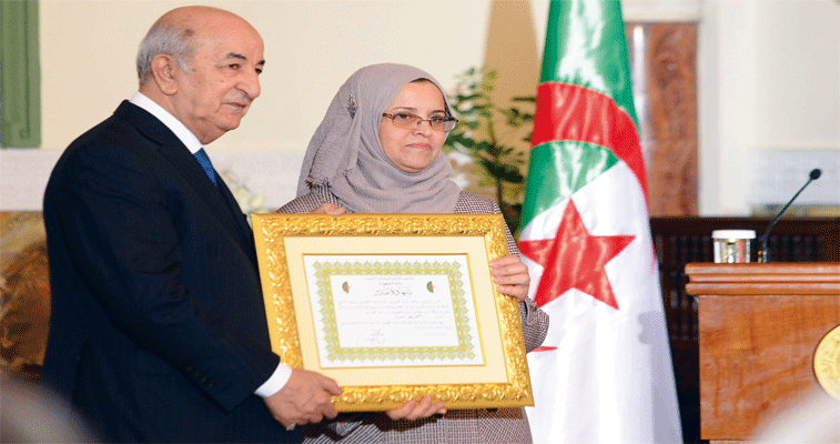 أشاد بمساهمات المرأة في بناء الدولة الجزائرية وشجاعتها في الحفاظ عليها مؤخرا: تبــــون يجـــــــدد التـــــزامه بتــحقيــــق طمــــــوحـــــــات الحــــــراك الشعبــــي