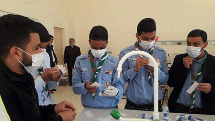 فيما دعت لمساعدتها في توفير المواد الأولية: إنتاج 1000 قارورة محلول كيميائي للتعقيم بجامعة الوادي