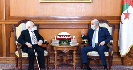 رئيس الجمهورية يستقبل المجاهد عثمان بلوزداد