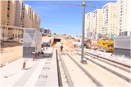 فيما تسير الورشات بالحد الأدنى بسبب الأزمة الوبائية: أشغال الشطر الثاني من الترامواي تصل إلى 75 بالمئة