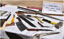 حجـز أسلحـة بيضـاء و مهلــوسات 