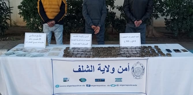 الشلف: حجز 9 كلغ من الكيف المعالج
