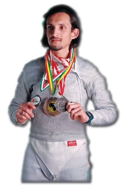 بطل المبارزة أكرم بونابي للنصر