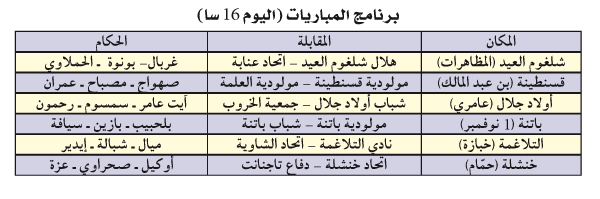 بطولة الرابطة الثانية: 