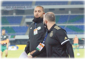 بوقرة يصر على تحقيق أول فوز: بلماضي رافق بعثة المنتخب  المحلي إلى وهران 