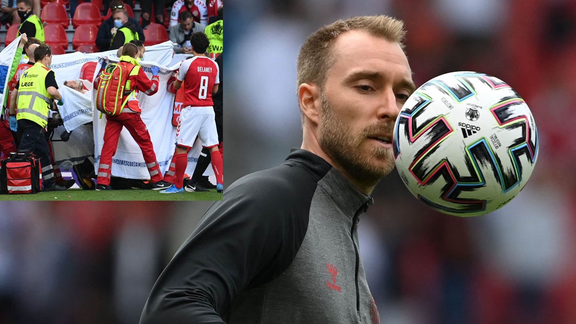 إريكسن لاعب وسط الدنمارك يغادر المستشفى بعد جراحة  ناجحة
