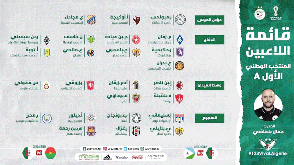قائمة بـ25 لاعبا وغياب 