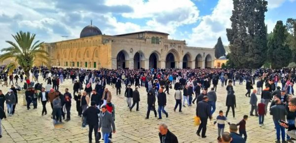 50 ألف مصل يؤدون صلاة الجمعة بالمسجد الأقصى