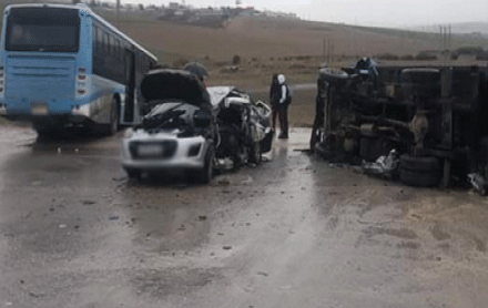 وفــــاة 3 أشخــــاص و جـرح 10 آخريــن في حــادث مــرور مروع بقسنطينـــة