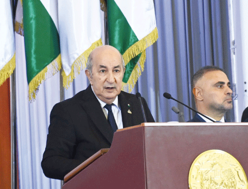 رئيس  الجمهورية عبد المجيد تبون: التوقيع على «إعلان الجزائر» يوم تاريخي