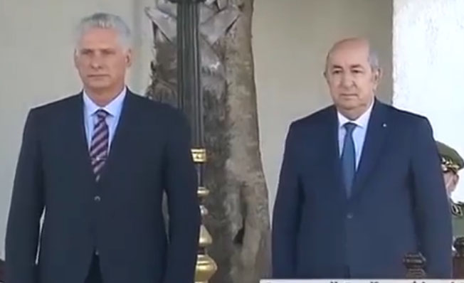  الرئيس تبون يخص نظيره الكوبي باستقبال رسمي