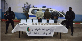 الإطــاحة بشبكة للاتجـار بالمخدرات في الطــارف: حجـــز 8 كلــغ من القنــب الهنــدي و ســـلاح نـــاري