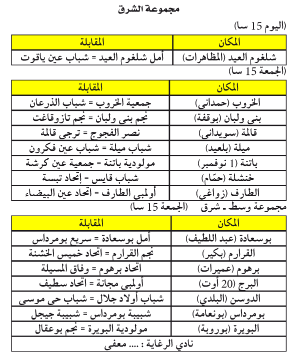 بطولة ما بين الجهات 