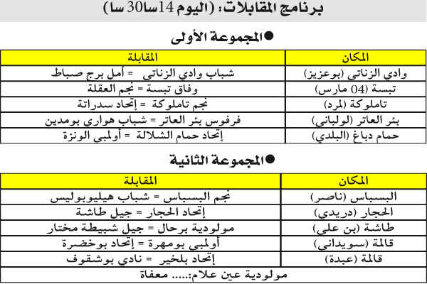 بطولة الجهوي الأول