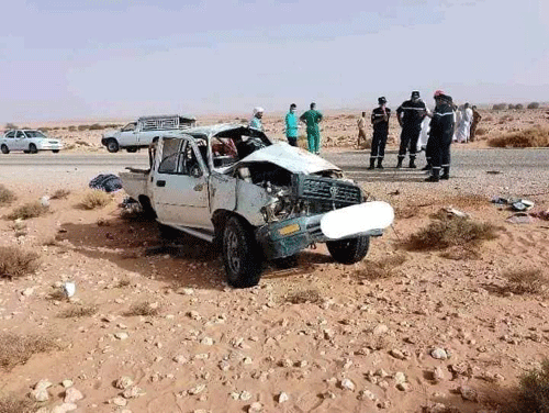 الجلفة: وفاة 08 أشخاص وإصابة 12 آخرين في حادث مرور بسلمانة