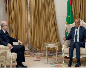 بن عبد الرحمان يستقبل من طرف الرئيس الموريتاني