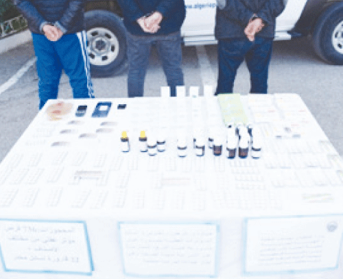 قسنطينة: حجـــز 736 قـــــرصا مهلوسا وتوقيـــف 3 أشـــــخاص