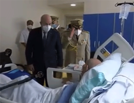  الرئيس تبون يطمئن على صحة الرئيس الصحراوي إبراهيم غالي بالمستشفى المركزي للجيش