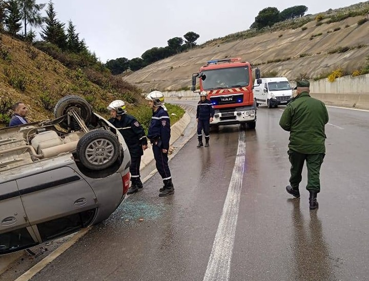 قسنطينة: إصابة امرأة في حادث انقلاب مركبة بجبل الوحش