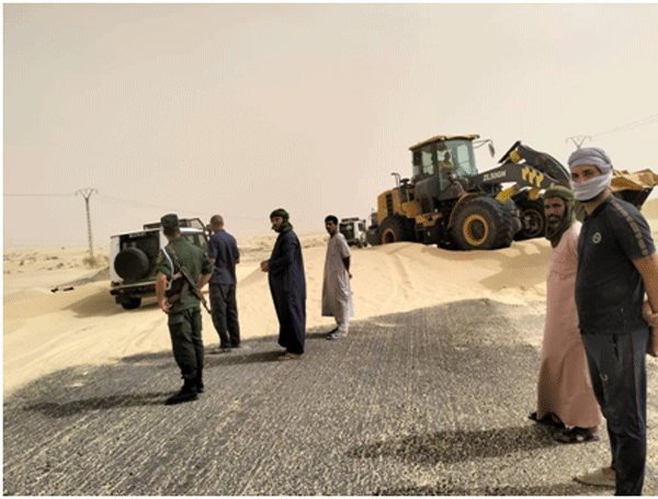 فاقت سرعتها 70 كلم/سا: الريـاح تغلـق عـدة طرقـات في الـوادي بالرمـال
