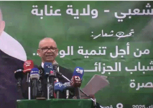 عبد القادر بن قرينة في تجمع شعبي بعنابة: وعي الشبـاب نحو وطنهـم سيقـف ضد مخططات المكــر