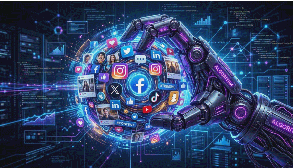 حارس البوابة التقليدي أمام تحدي هيمنتها: محتوى مواقع التواصل الاجتماعي في قبضة الخوارزميات 